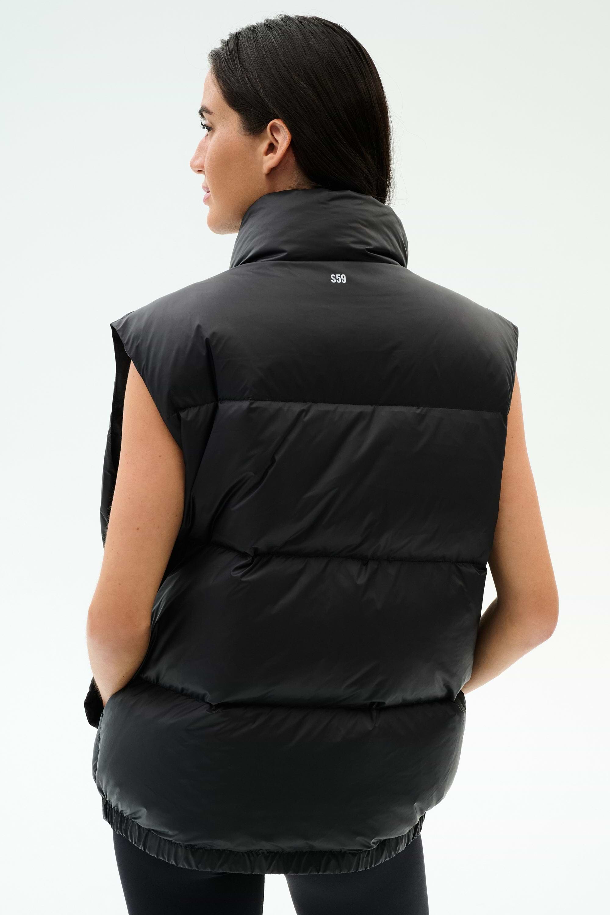 Summit Nylon Puffer Vest - Black – SPLITS59