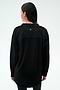 A woman with long dark hair stands with her back to the camera, wearing the SPLITS59 Kate Airweight Lite Button Down and black pants. The number "539" is printed on the upper back of her loose black shirt against a plain light background.