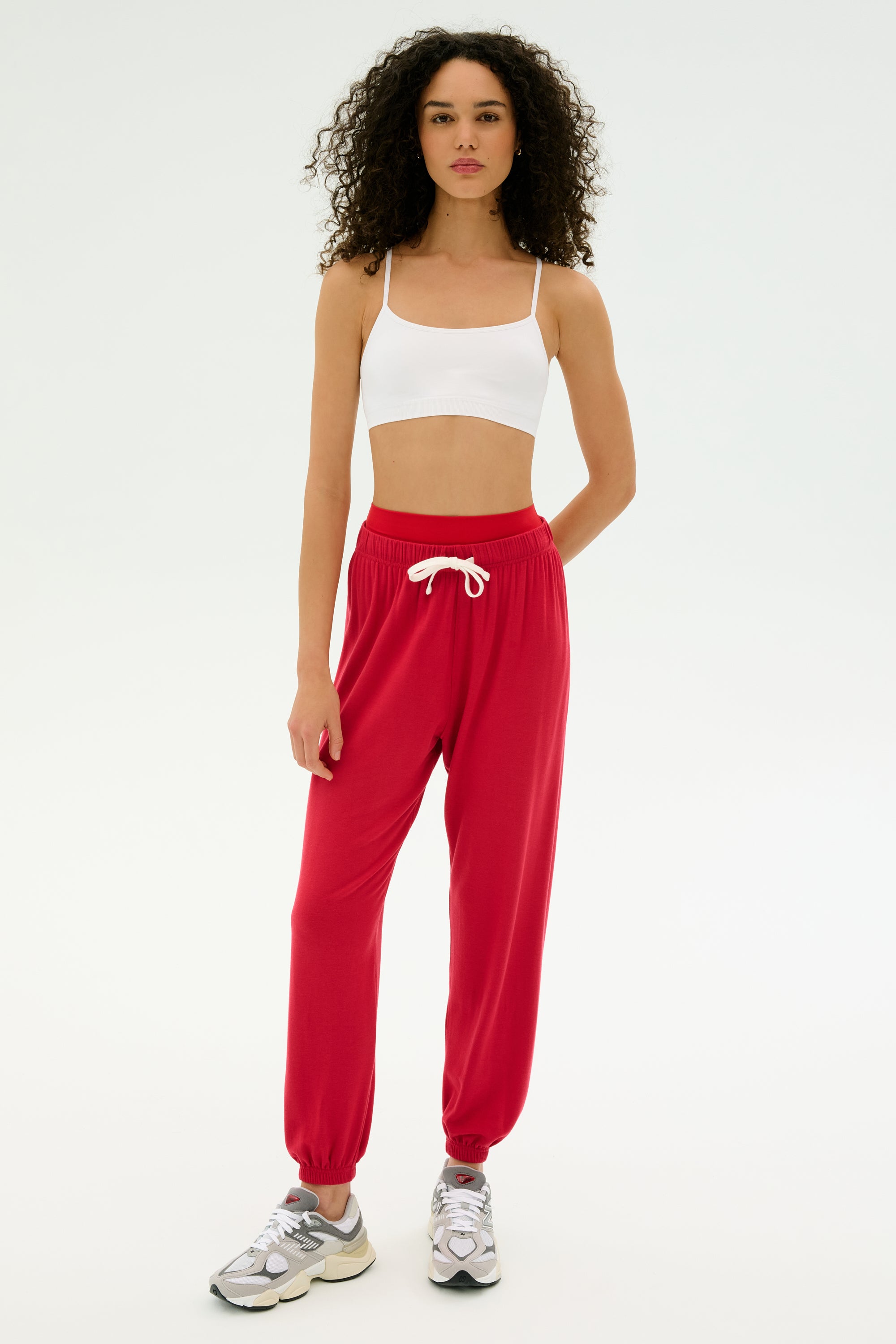 Andie Oversized Fleece Sweatpant - Pirate Red – SPLITS59