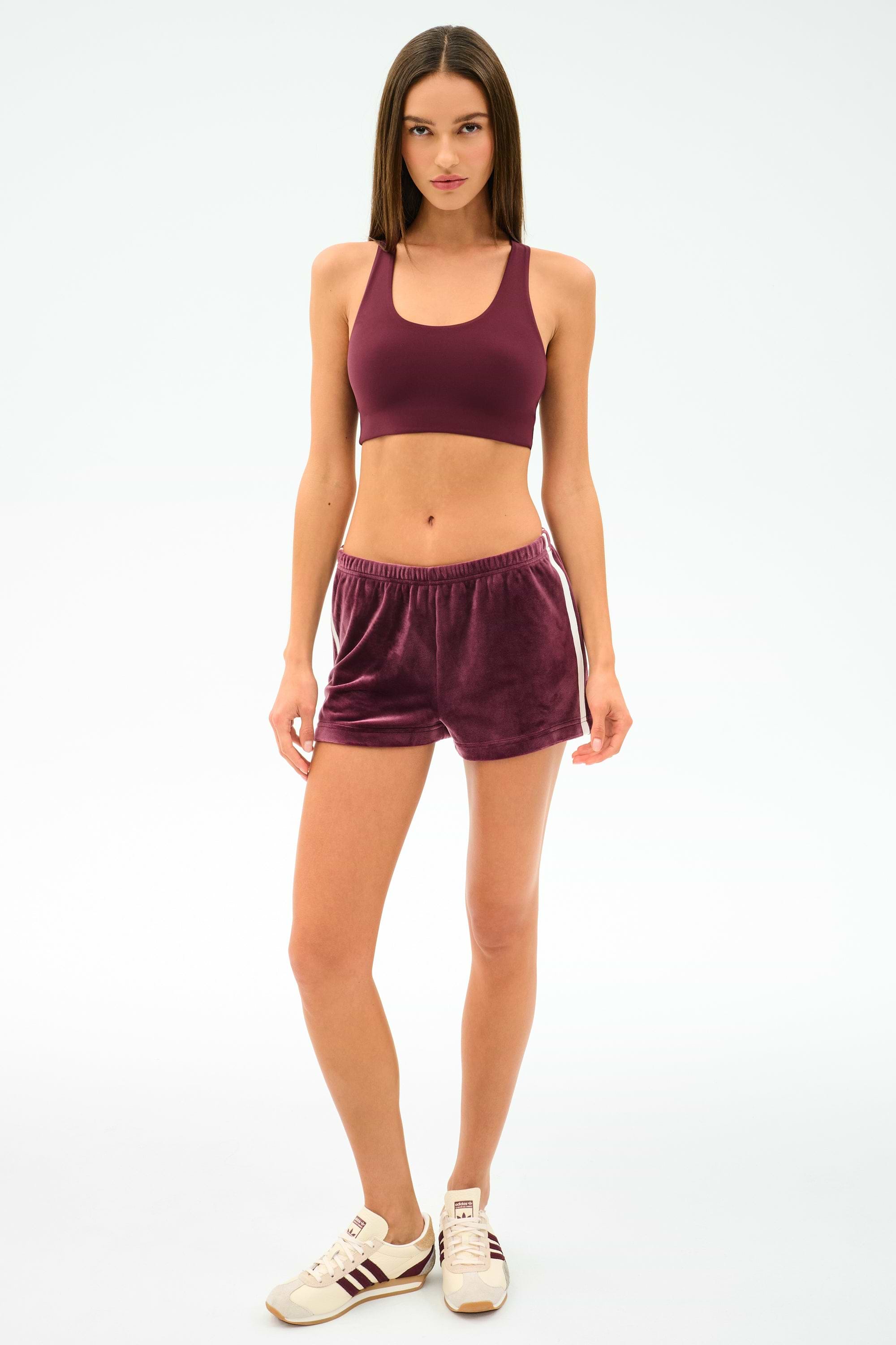 Heritage Velour Short - Dark Cherry/White – SPLITS59