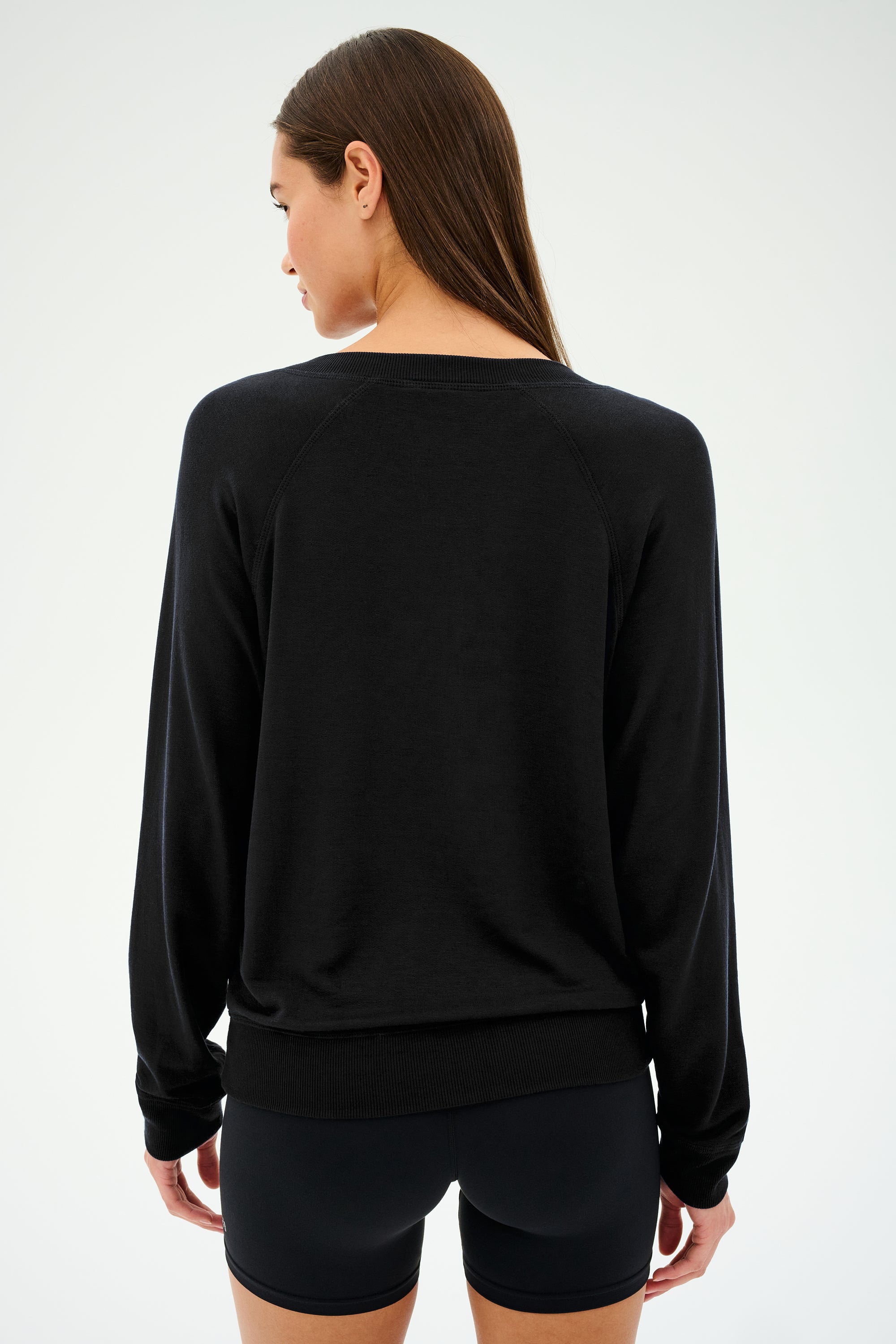 Bennie Fleece V Neck Sweatshirt - Black – SPLITS59