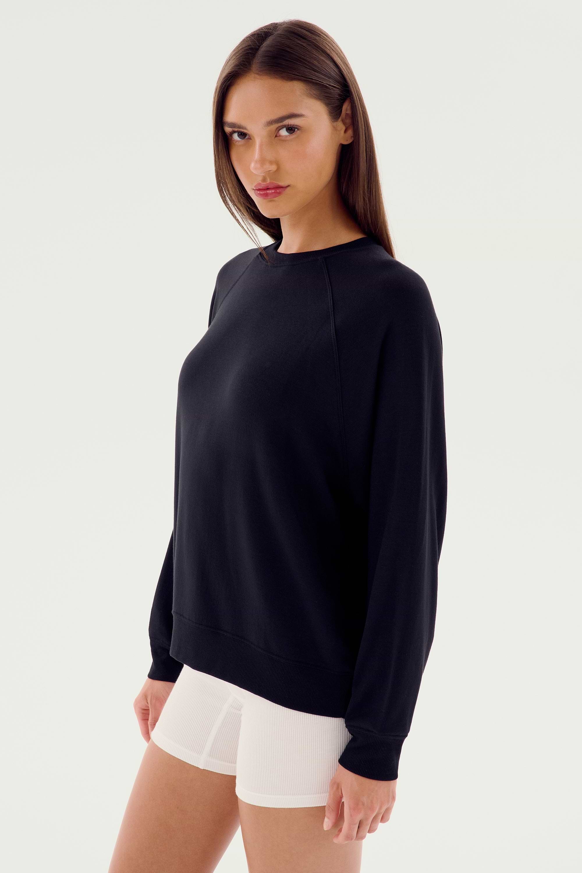 Andie Fleece Sweatshirt - Black – SPLITS59