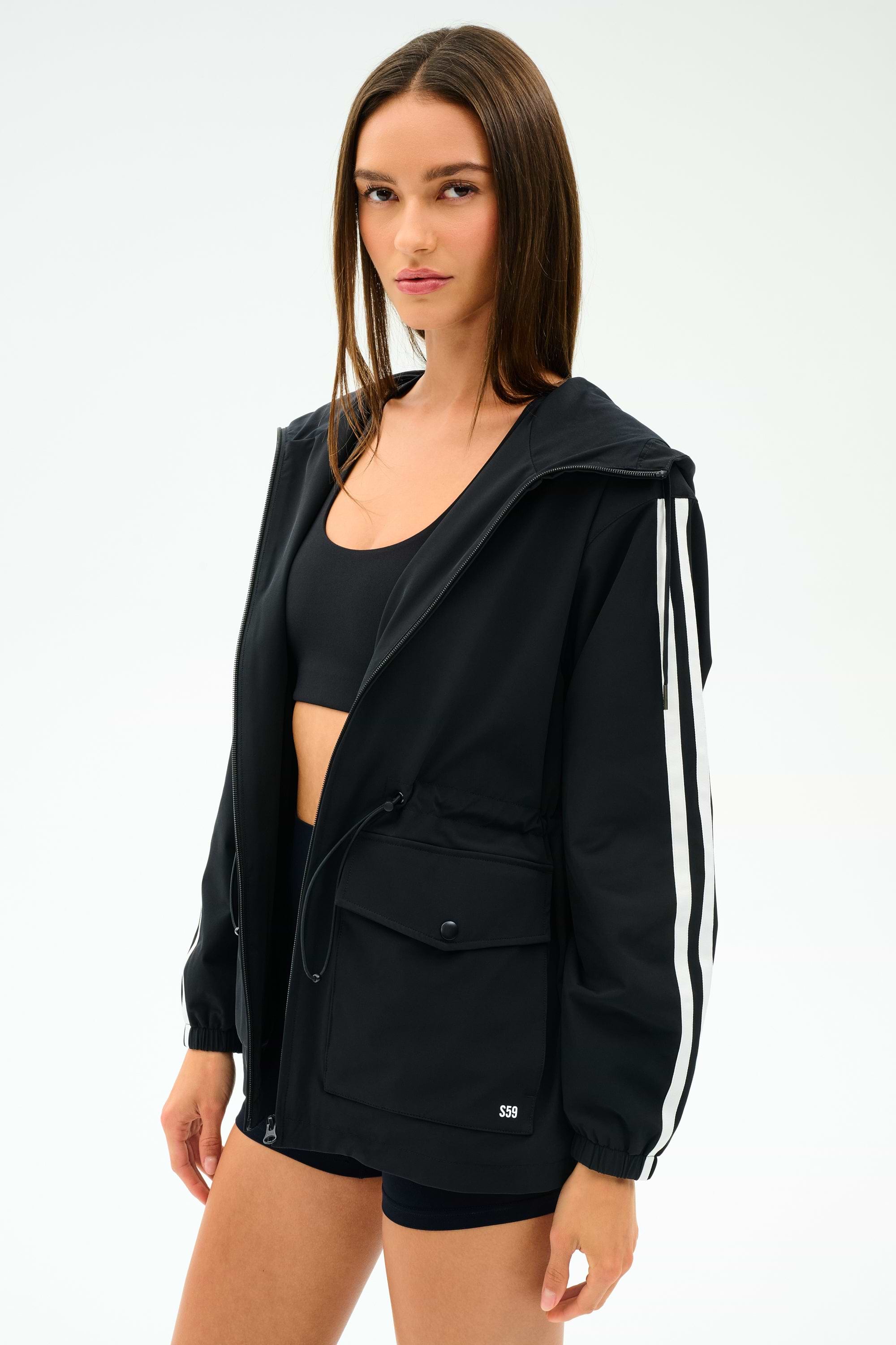 Reggie Water Repellent Jacket - Black/White – SPLITS59