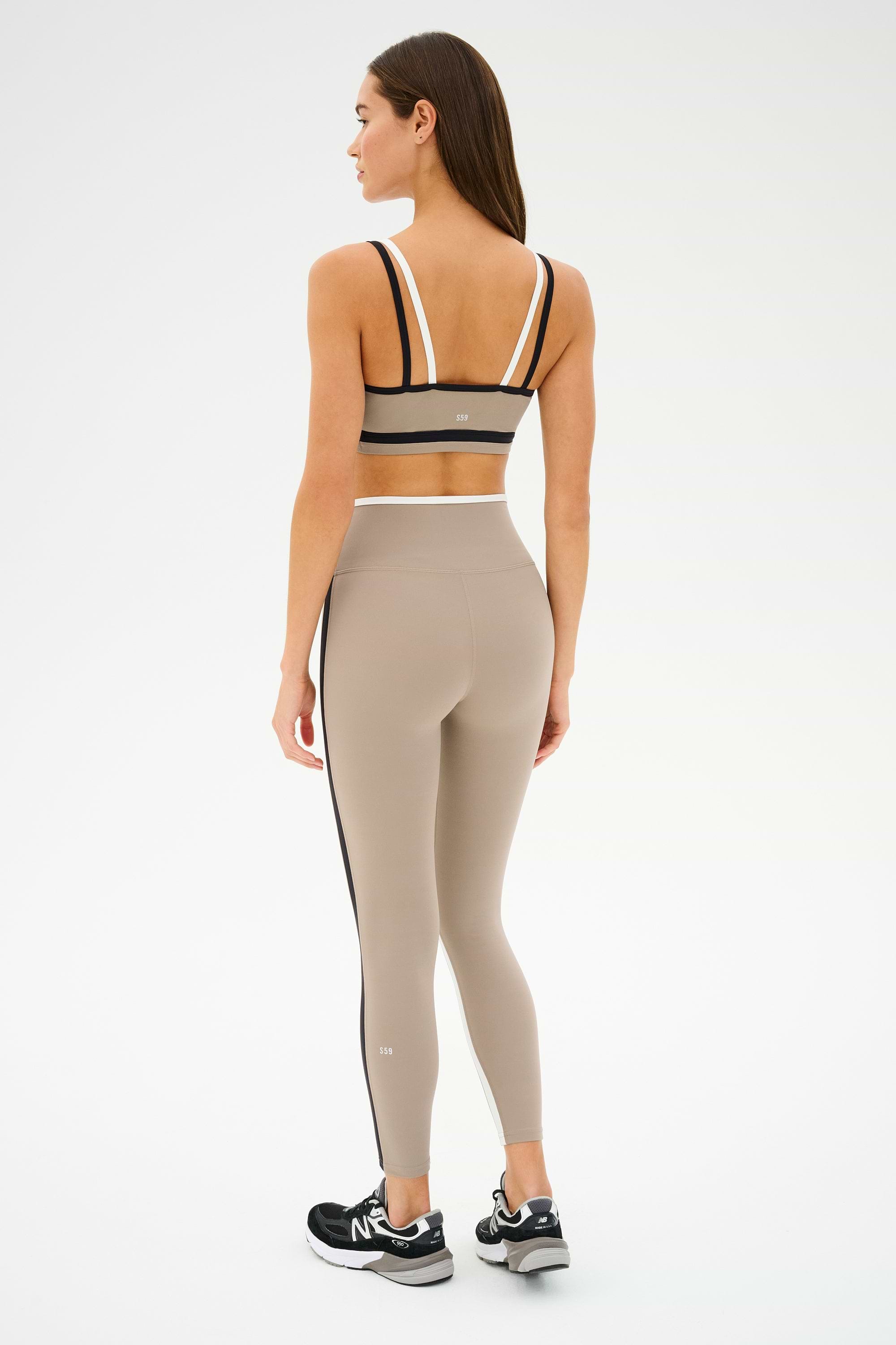 Sam High Waist Rigor 7/8 - Latte/Black – SPLITS59