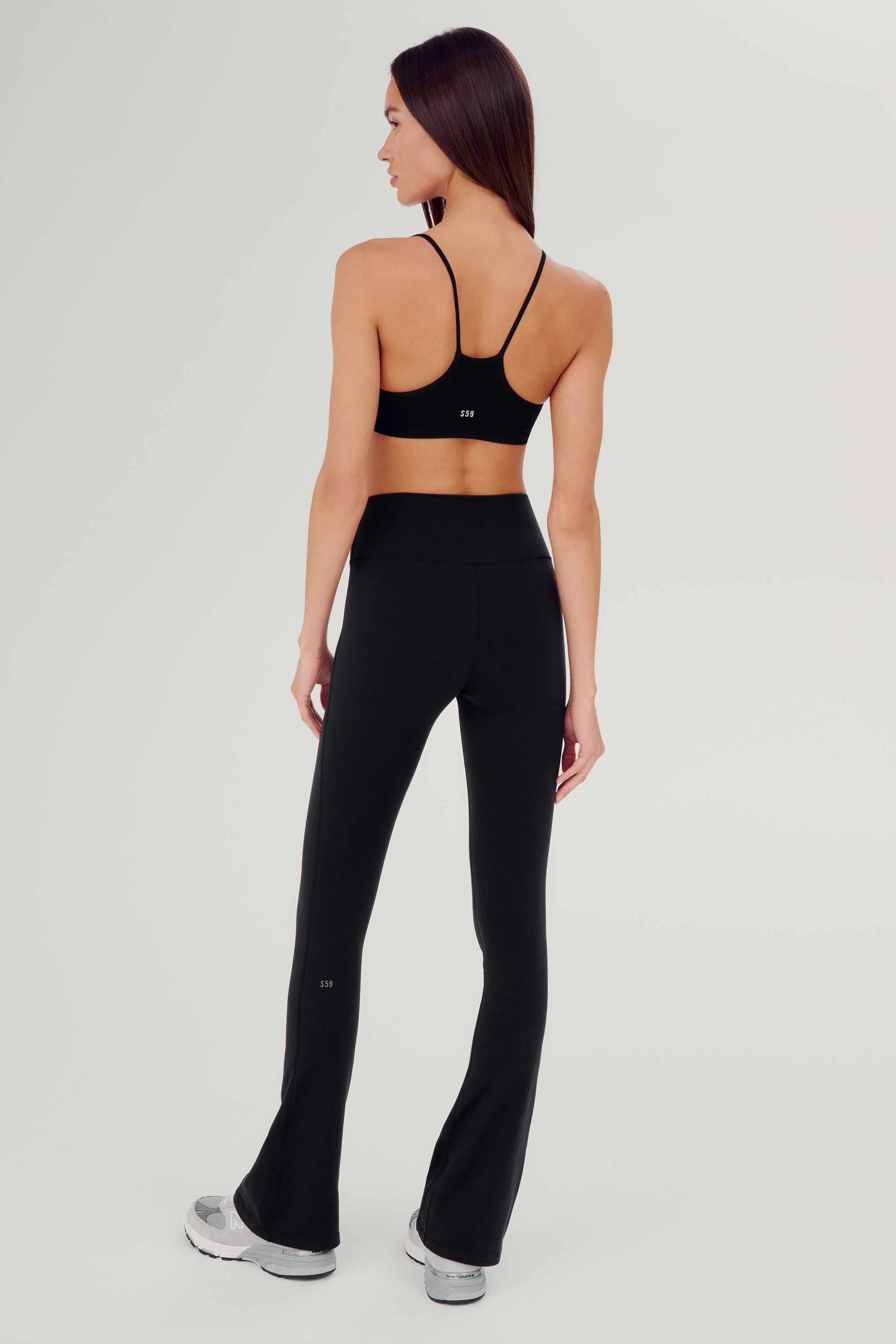Raquel High Waist Flared Legging - Black – SPLITS59