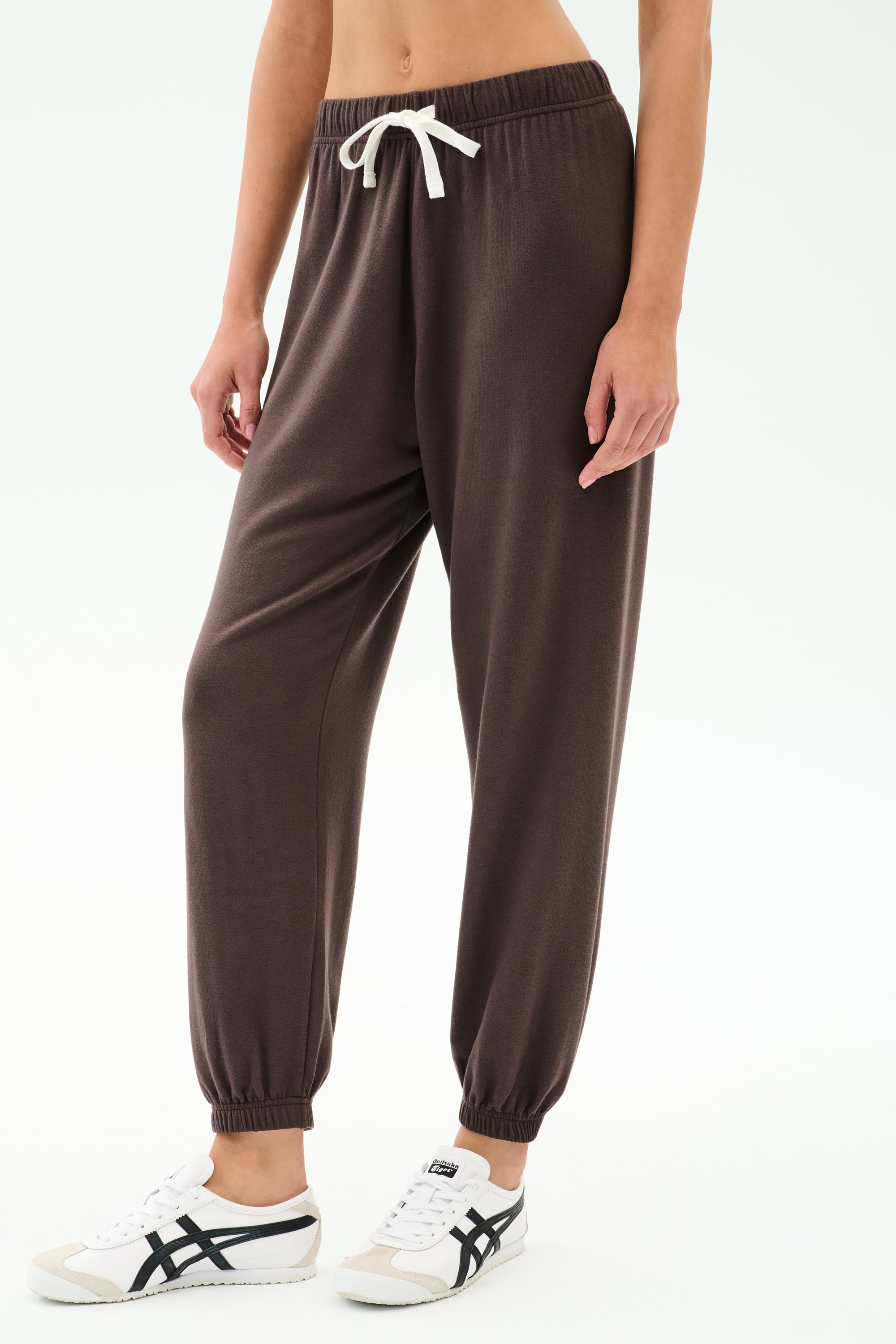 Andie Oversized Fleece Sweatpant - Dark Chocolate – SPLITS59