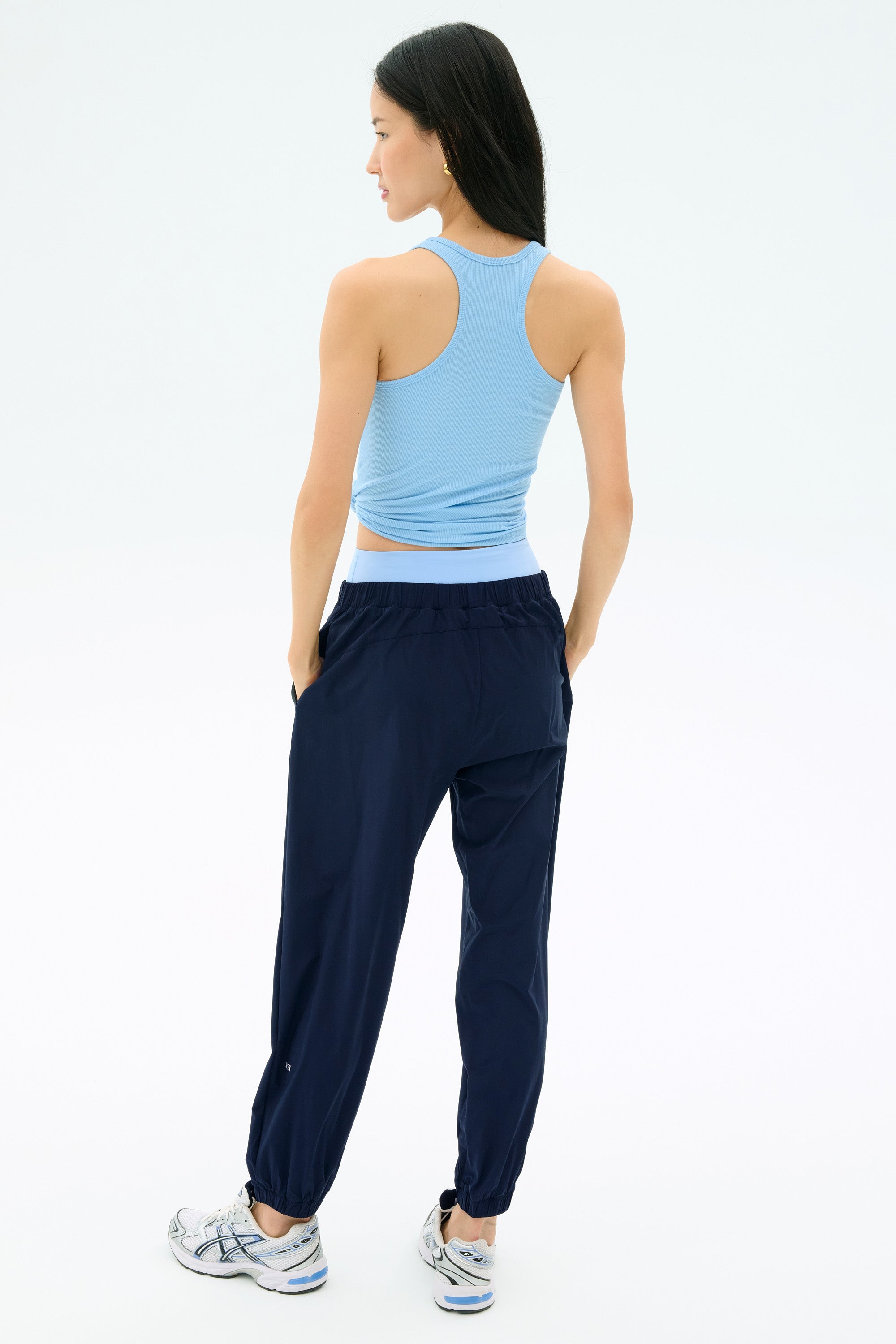Megan Woven Nylon Jogger - Indigo – SPLITS59