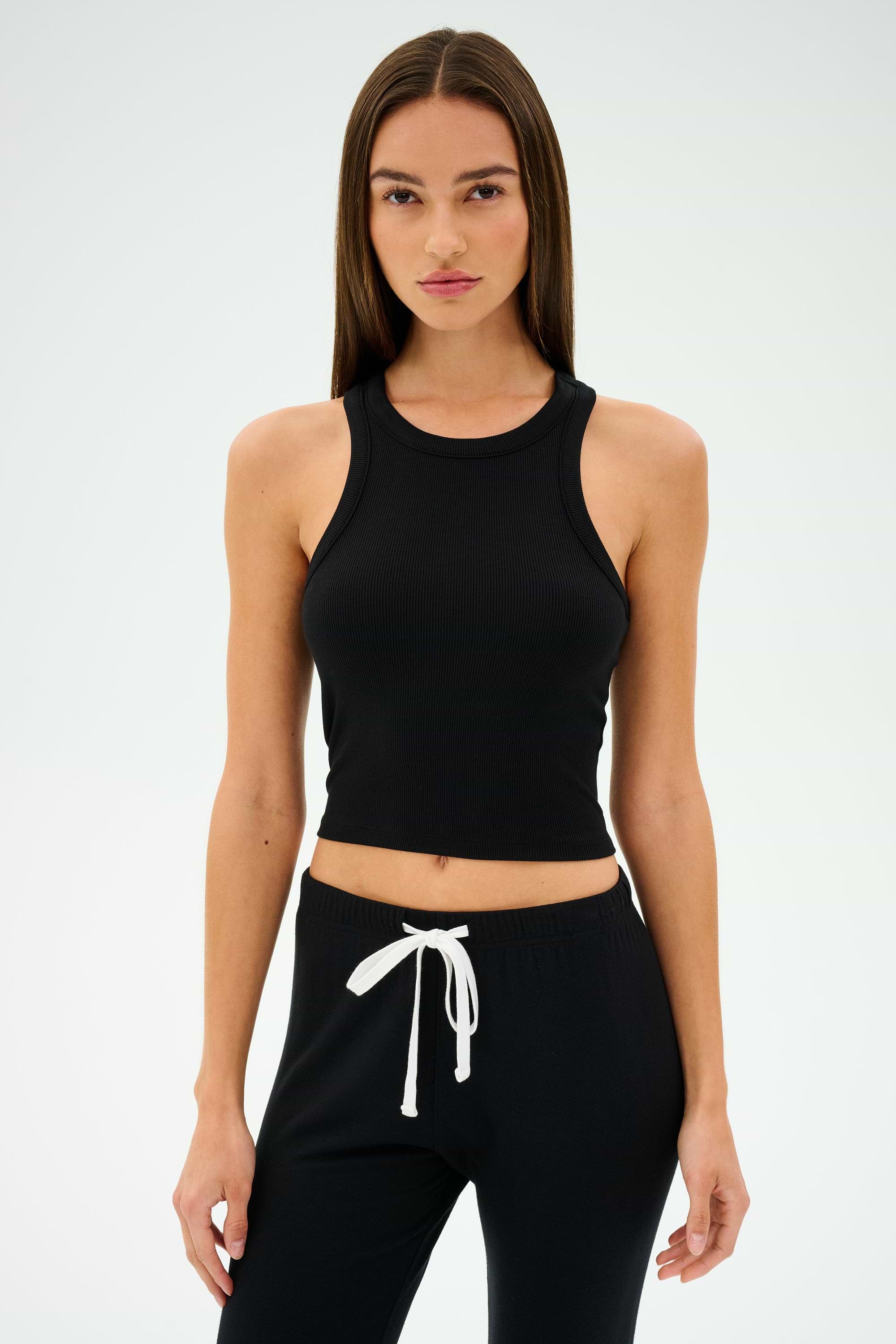 Kiki Rib Crop Tank - Black – SPLITS59