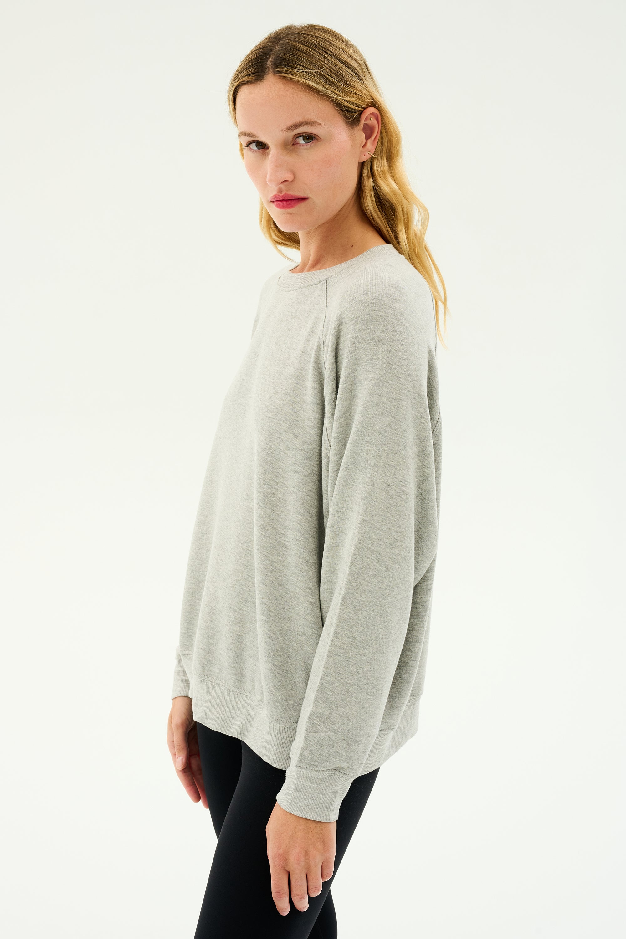Andie Fleece Sweatshirt - Heather Grey – SPLITS59