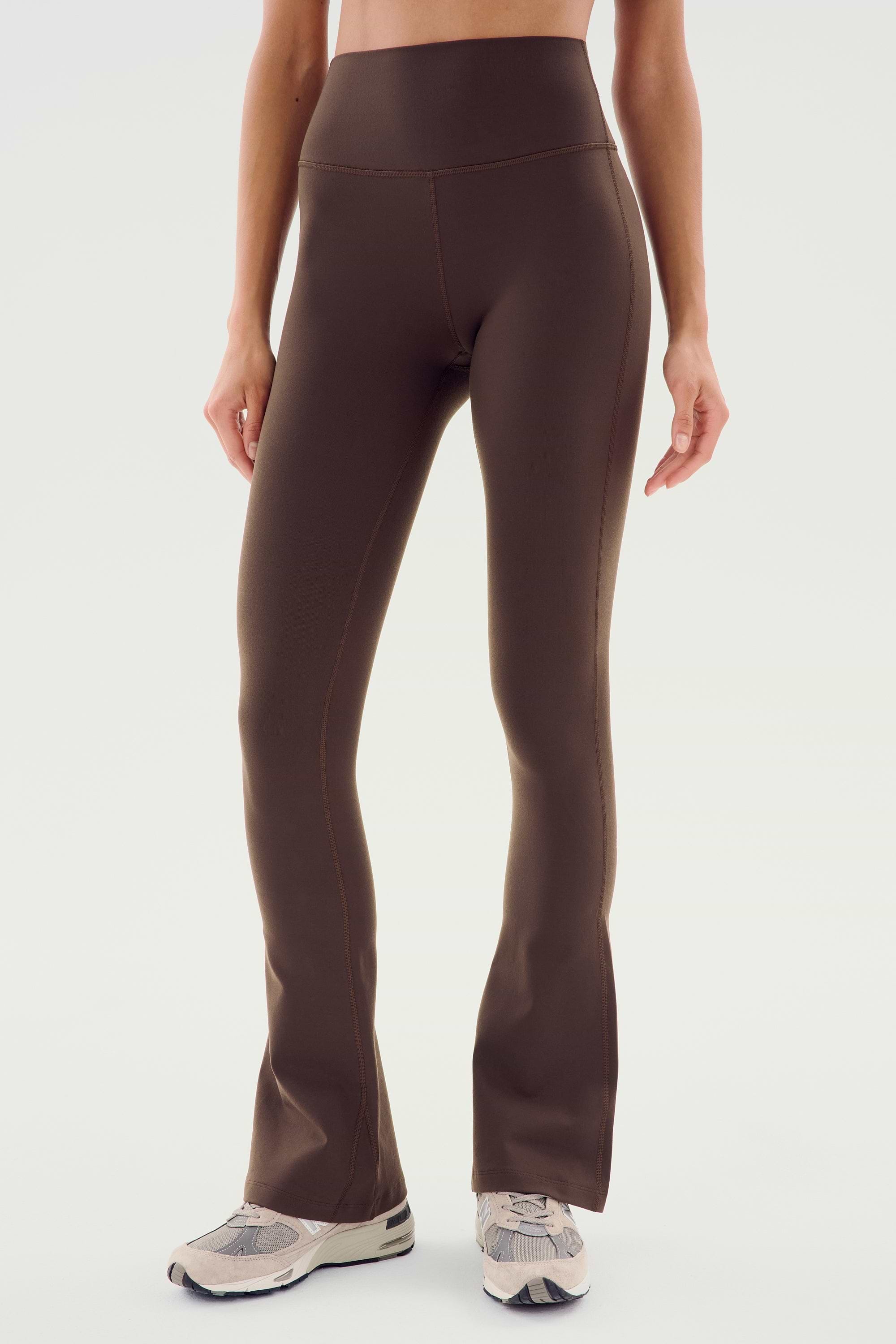 Raquel High Waist Flared Legging - Dark Chocolate – SPLITS59