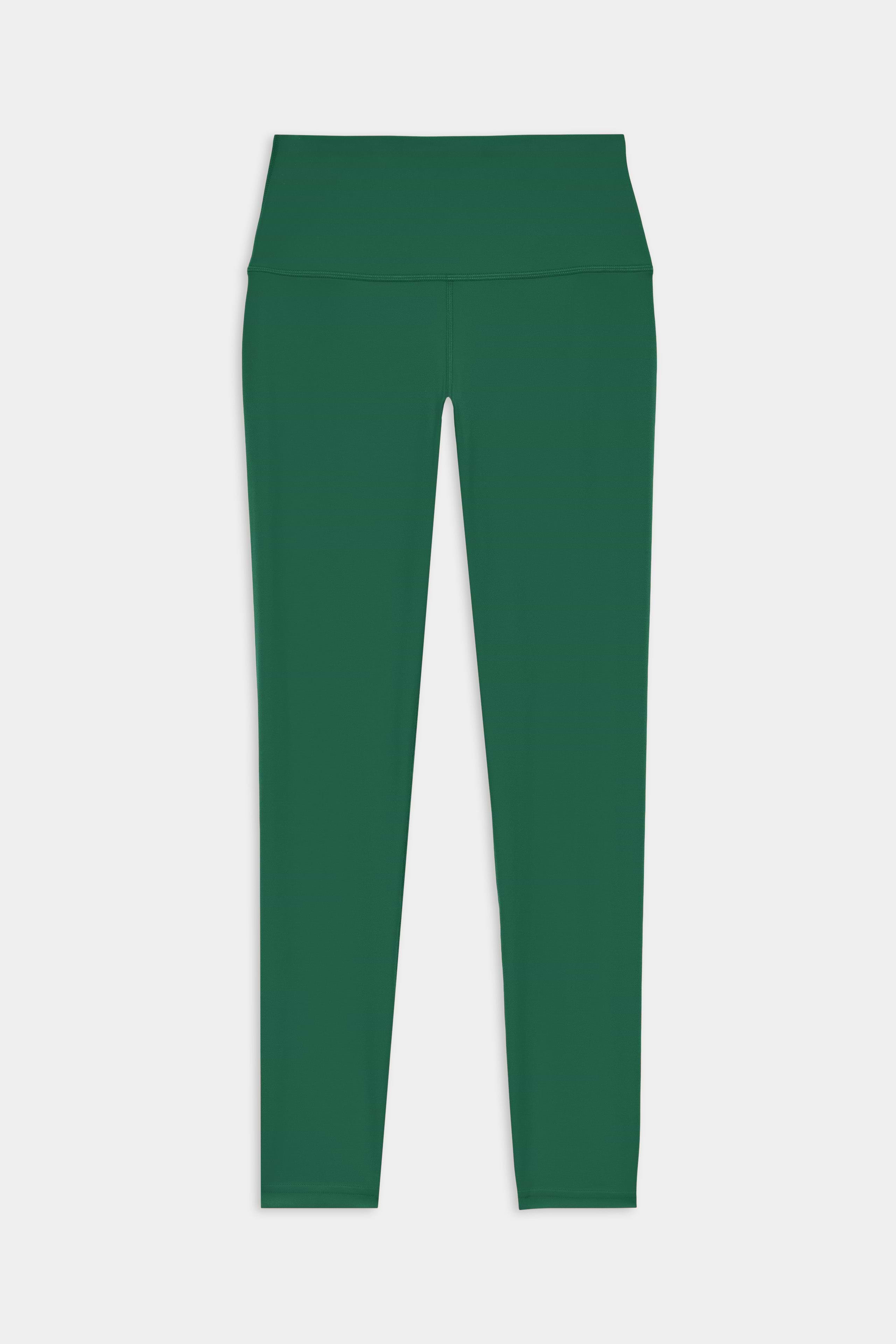 The SPLITS59 Airweight High Waist Legging in Arugula features a buttery-soft, seamless design, ideal for hot yoga. Shown flat on a white background.
