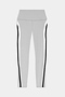 SPLITS59 Emerson Airweight High Waist leggings in Dove Grey/Indigo, featuring white and black side stripes, ideal for hot yoga or Pilates, shown flat on a plain white background.