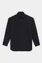 The SPLITS59 Kate Airweight Lite Button Down in black features long sleeves, a collar, and is crafted from lightweight fabric—ideal for sleek layering. Displayed on a plain white background.