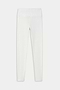The SPLITS59 Airweight Rib High Waist 7/8 leggings in white are shown flat on a plain background—ideal for Pilates or hot yoga sessions.