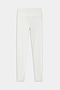 The SPLITS59 Airweight Rib High Waist 7/8 leggings in white are shown flat on a plain background—ideal for Pilates or hot yoga sessions.