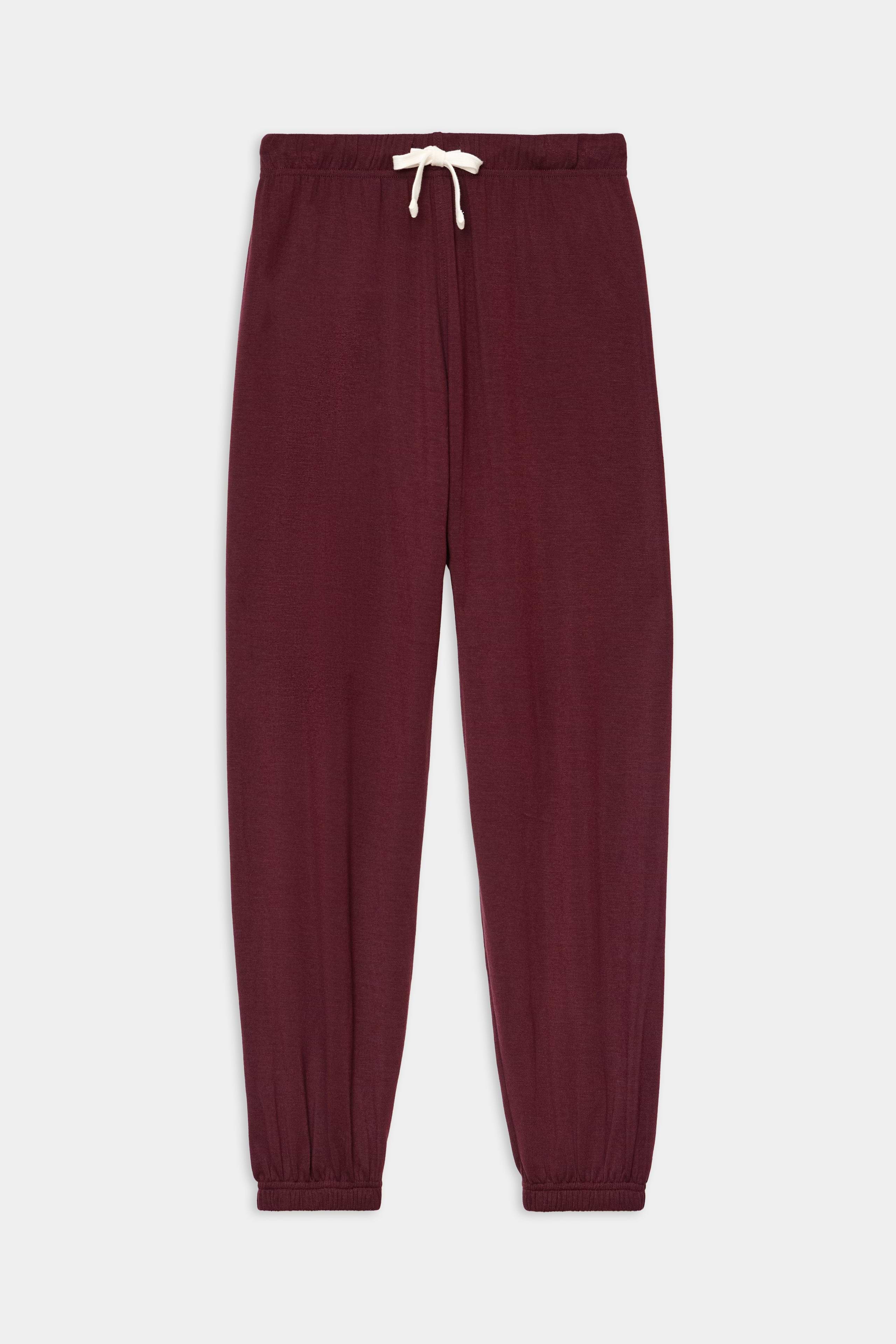 Andie Oversized Fleece Sweatpant - Dk Cherry – SPLITS59