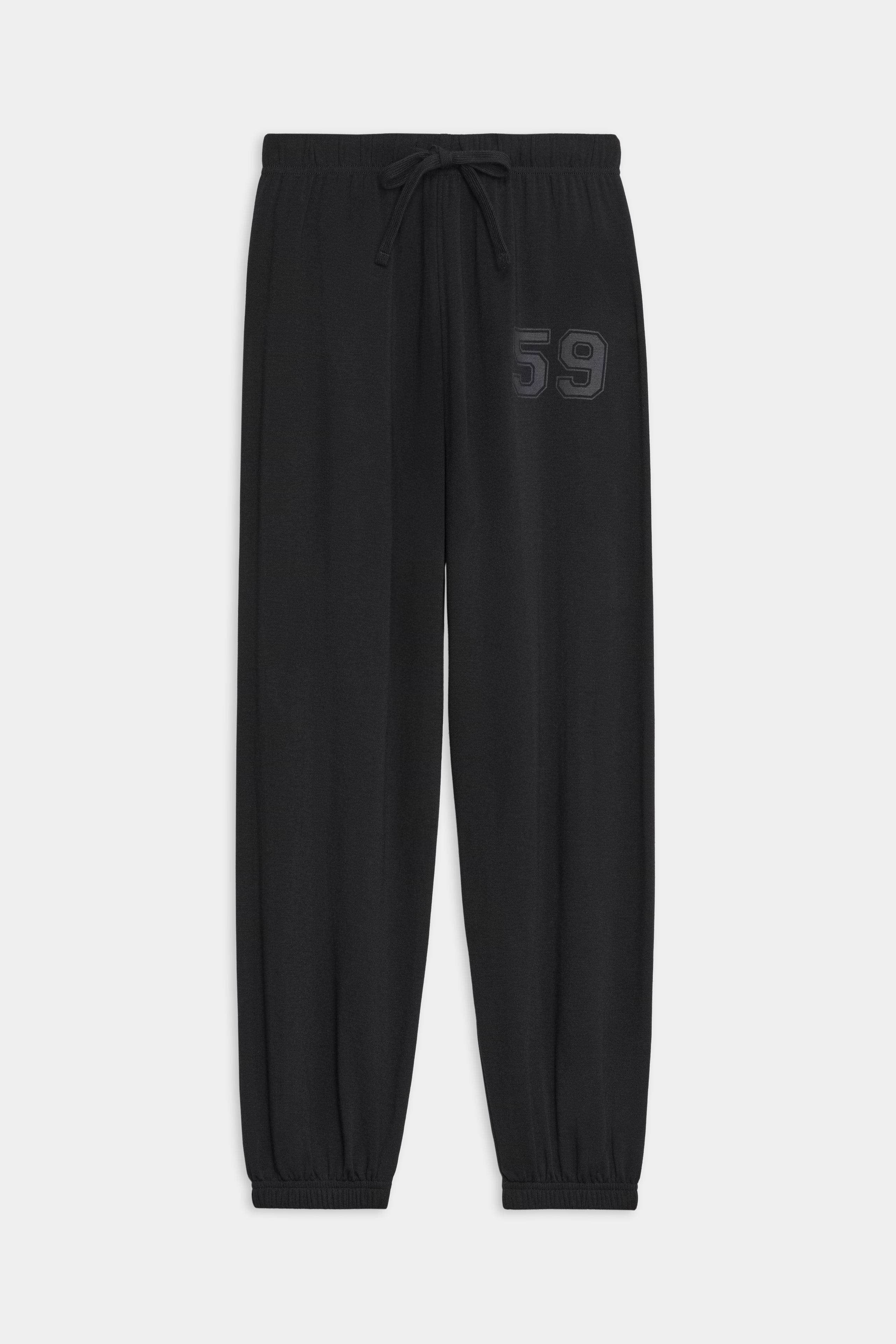 love31 Andie Oversized Fleece Varsity 59 Sweatpant - Black/59 – SPLITS59