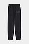 The SPLITS59 Andie Oversized Fleece Varsity 59 Sweatpant in Black features an elastic waistband, adjustable drawstring, elastic cuffs, and "59" embroidery—crafted in Los Angeles for cool weather workouts.