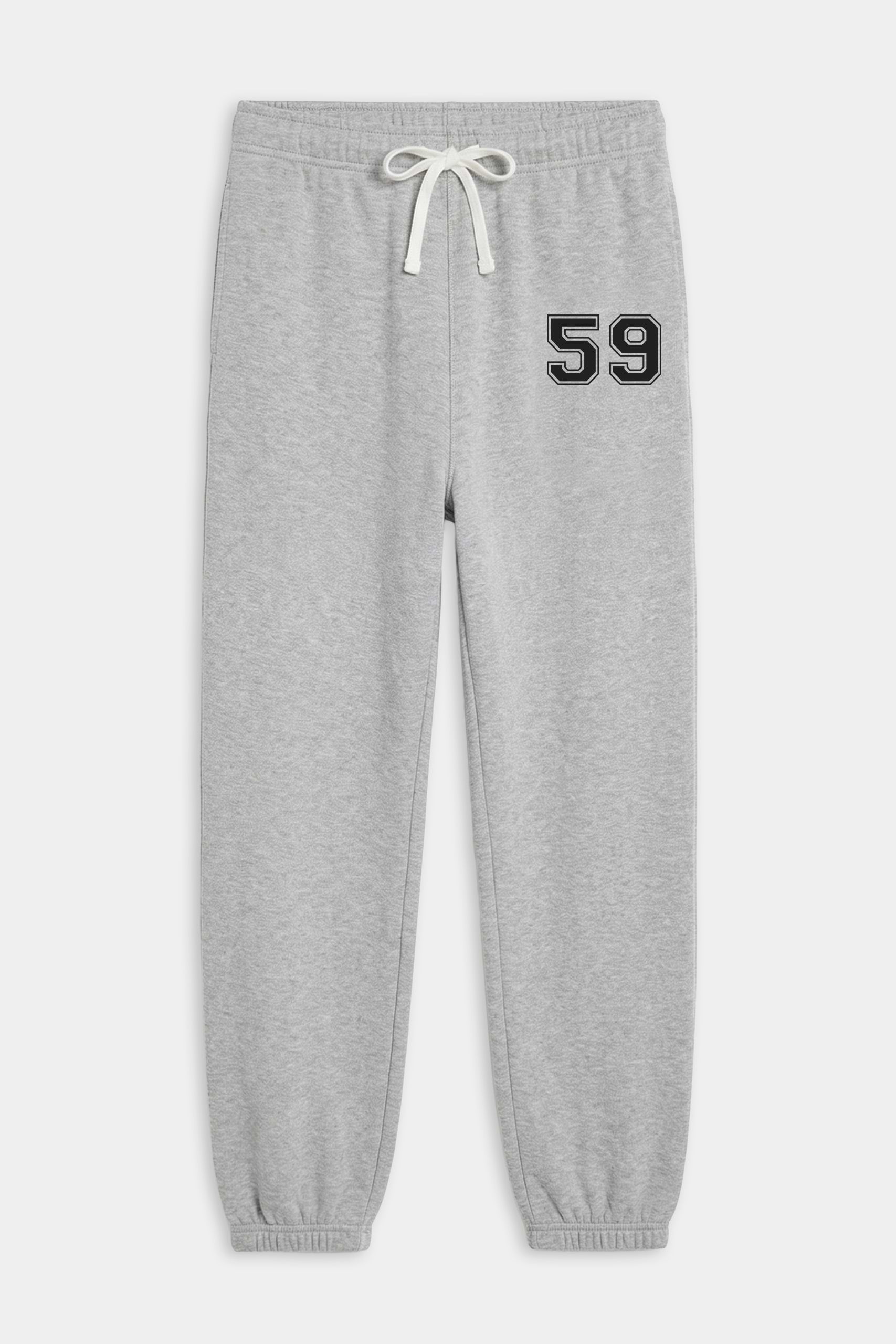 Andie Oversized Fleece Varsity 59 Sweatpant - Heather Grey/59