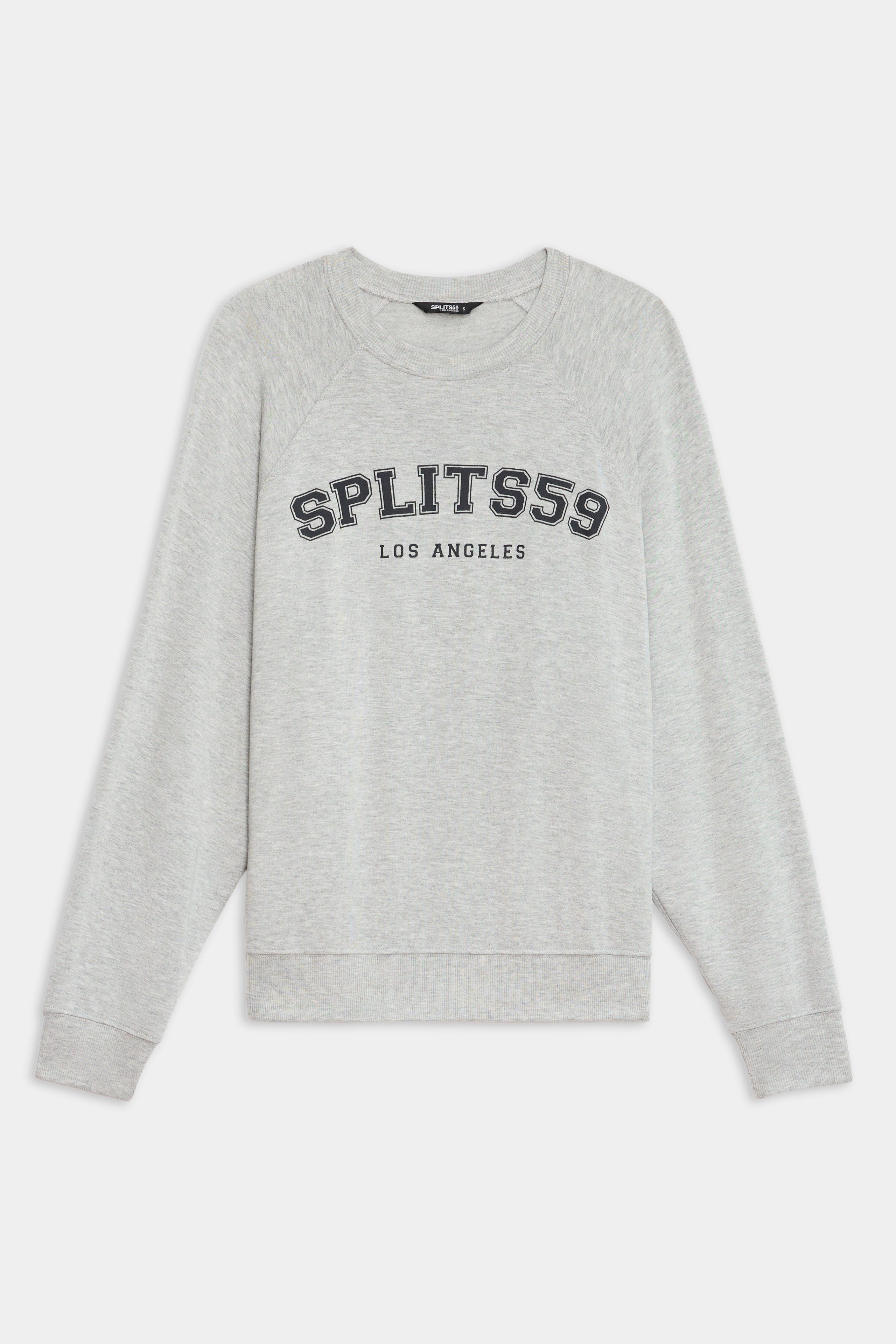 Andie Oversized Fleece Varsity Graphic Sweatshirt - Heather Grey