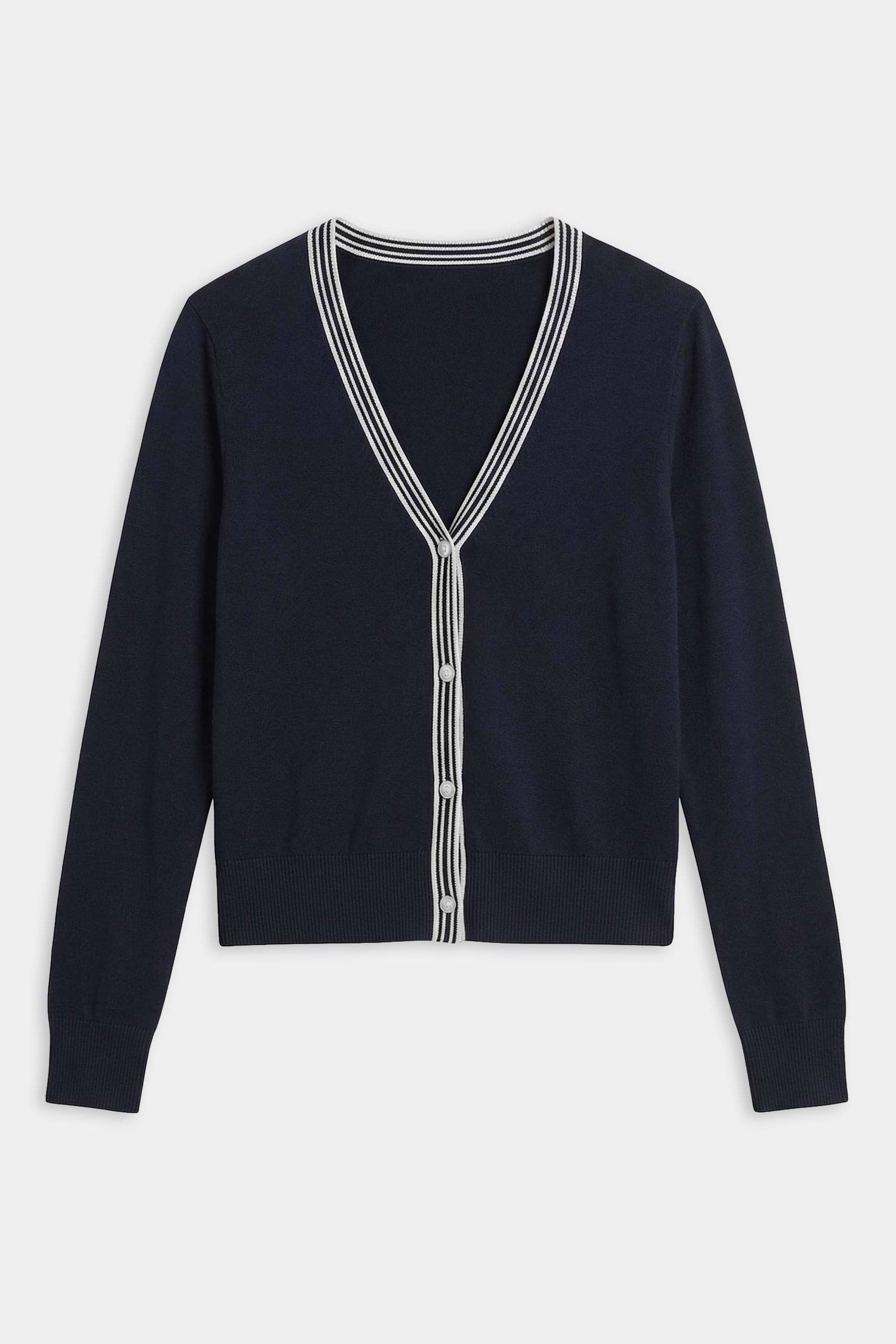 Bekah Knit Cardigan - Indigo/White – SPLITS59