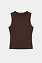 The SPLITS59 Carter Airweight Lite Tank in Dark Chocolate is a buttery soft, sleeveless top with a round neckline, shown flat on a white background.