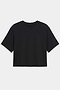 The SPLITS59 Djuna Oversized Jersey Tee in black is a versatile cropped short-sleeve shirt, ideal for gym workouts, shown laid flat on a white background.