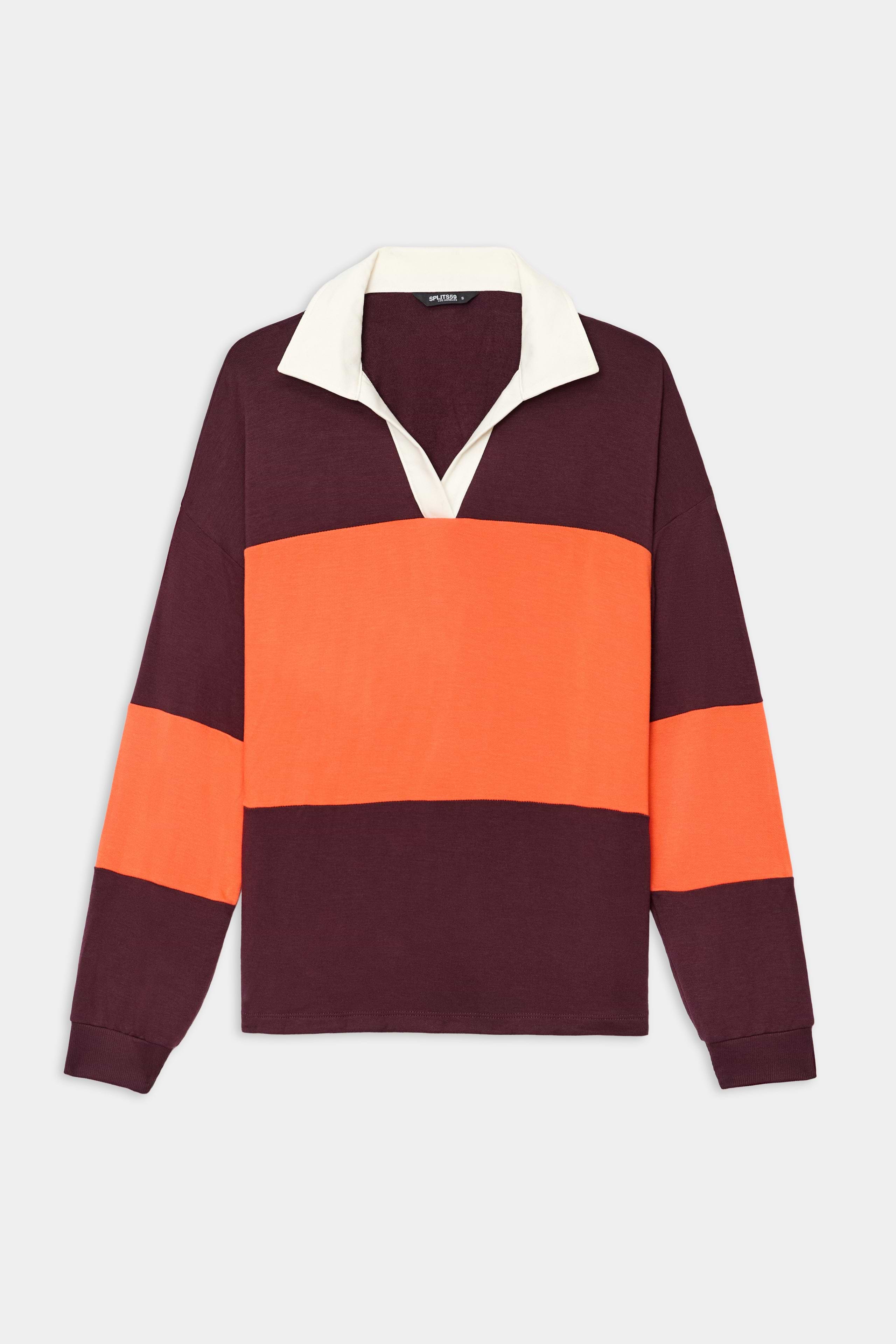 Katie Fleece Rugby - Dark Cherry/Valencia – SPLITS59