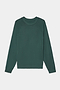 The SPLITS59 Andie Fleece Sweatshirt in Military, a plain long-sleeved crewneck pullover, is displayed flat on a white background.