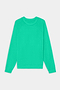 The SPLITS59 Andie Oversized Fleece Sweatshirt in Spearmint, a long-sleeved crewneck pullover made in Los Angeles, is shown laid flat on a white background.