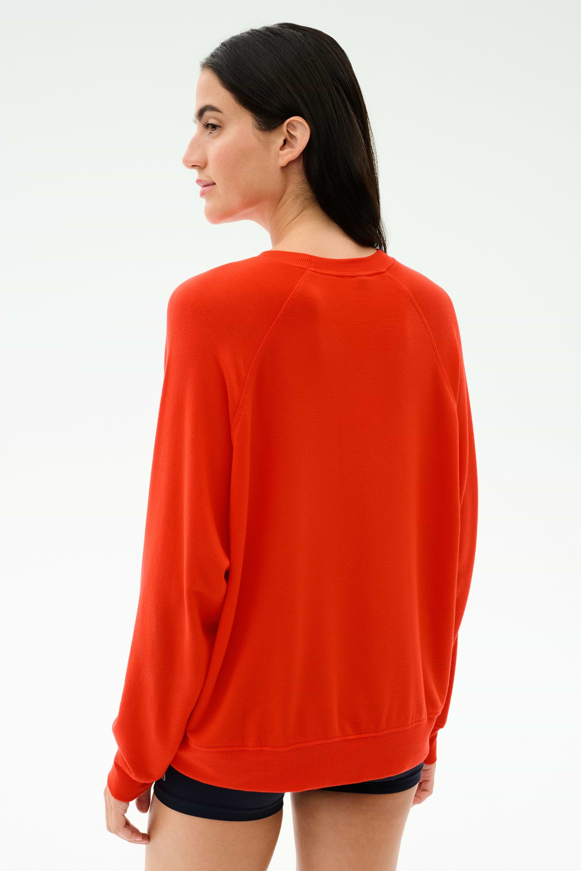 Andie Oversized Fleece Sweashirt - Lotus Red – SPLITS59