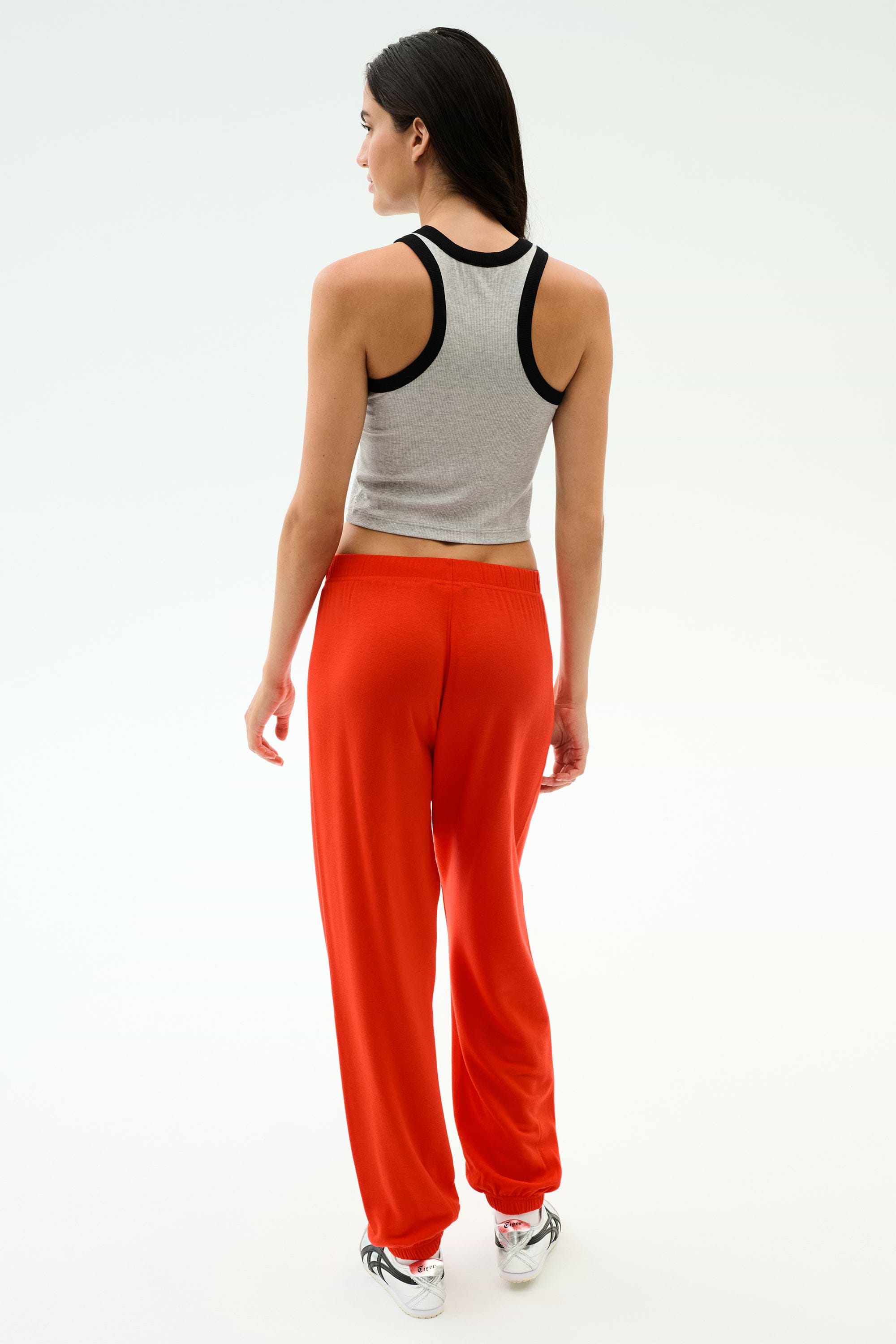 Andie Oversized Fleece Sweatpant - Lotus Red – SPLITS59