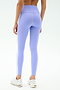 A person wearing SPLITS59 Clare High Waist Rigor 7/8 leggings in Purple Haze/White with white sneakers, shown from the back against a plain background—ideal for gym workouts.