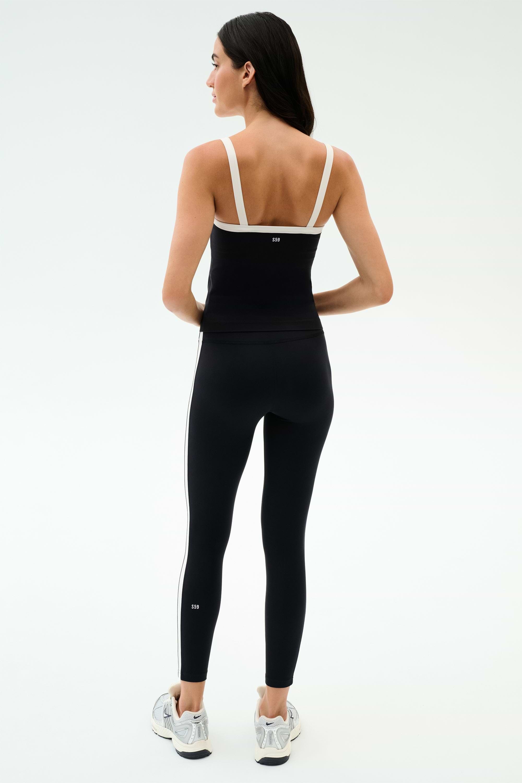 Clare High Waist Rigor 7/8 - Black/White – SPLITS59