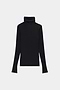 The SPLITS59 Jackson Rib Full Length Turtleneck in Black/White is laid flat against a plain white background.