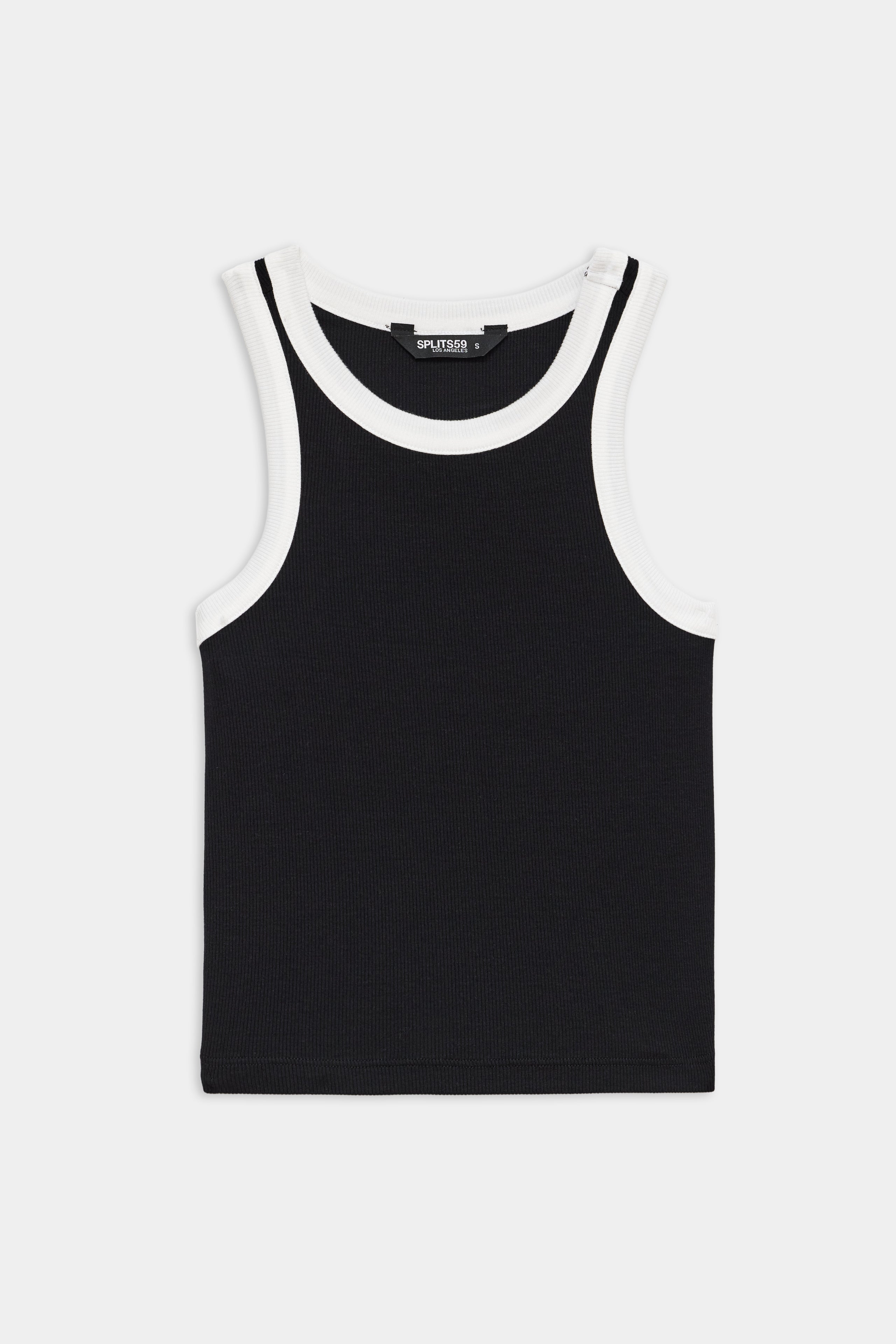 Kiki Rib Crop Tank - Black/White – SPLITS59