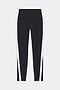 The Miles High Waist Rigor 7/8 leggings from SPLITS59 feature contrasting color stripes on the sides, set against a chic black and white background.