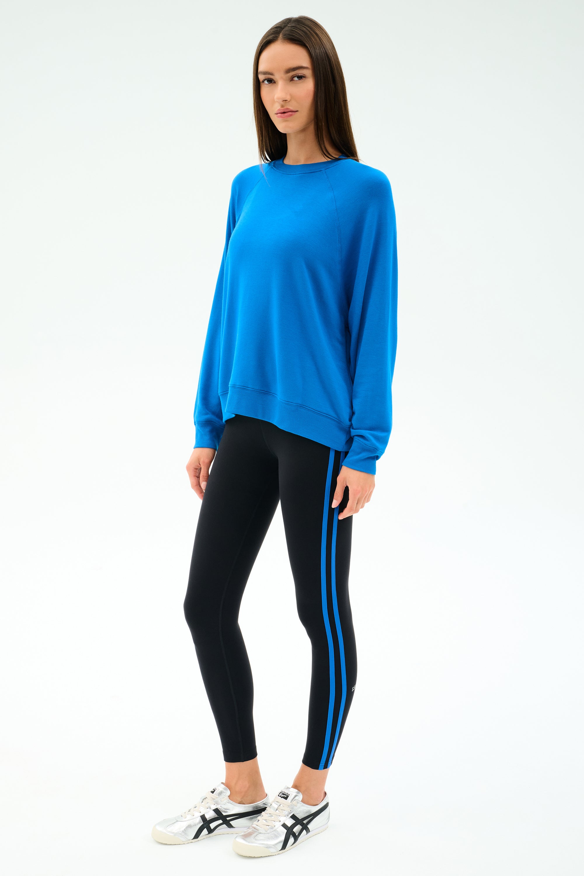 Andie Oversize Fleece Sweatshirt - Classic Blue – SPLITS59