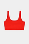 The SPLITS59 Sprint Rigor Bra in Lotus Red features a sleeveless design with a square neckline, shown flat on a white background—ideal for gym workouts and multi-sport performance.