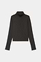 The SPLITS59 Stevie Active Rib Half Zip Waist Length in Heather Graphite, a long-sleeve top with thumb holes, is perfect for yoga or running and is shown laid flat on a white background.