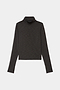The SPLITS59 Stevie Active Rib Half Zip Waist Length in Heather Graphite, a long-sleeve top with thumb holes, is perfect for yoga or running and is shown laid flat on a white background.