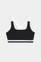 A stylish SPLITS59 Miles Rigor Bra - Black/White designed for workouts, offering exceptional support.