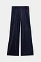 SPLITS59 Joy Velour Pant in navy blue, wide-leg style, shown laid flat on a white background.