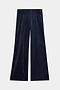 SPLITS59 Joy Velour Pant in navy blue, wide-leg style, shown laid flat on a white background.