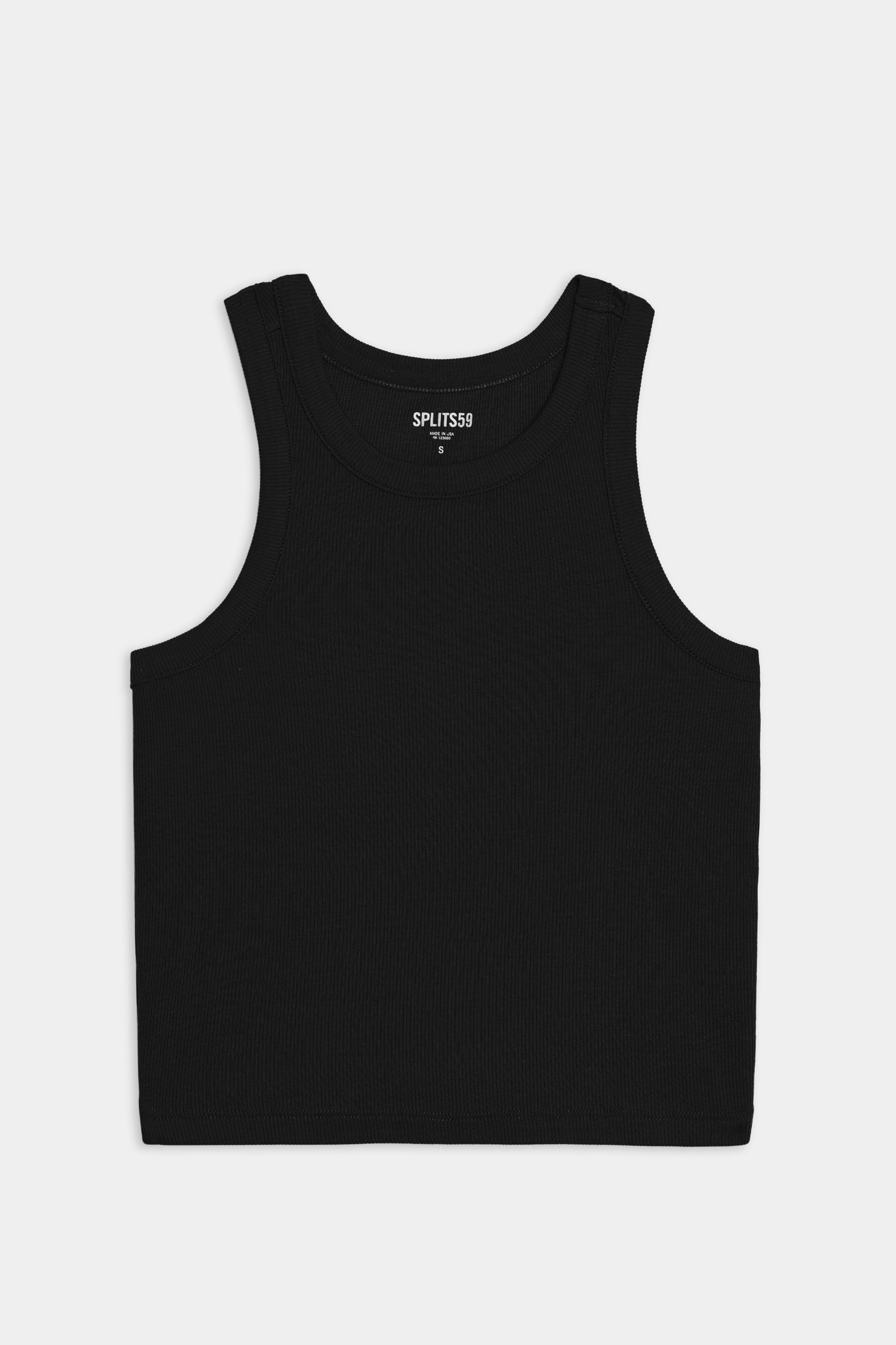 Kiki Rib Crop Tank - Black – SPLITS59