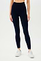 The back view of a woman wearing SPLITS59 Loren Seamless High Waist Full Length leggings in Indigo.