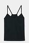 A SPLITS59 Loren Seamless Waist Length Tank - Black with straps.