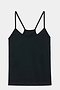 A SPLITS59 Loren Seamless Waist Length Tank - Black with straps.