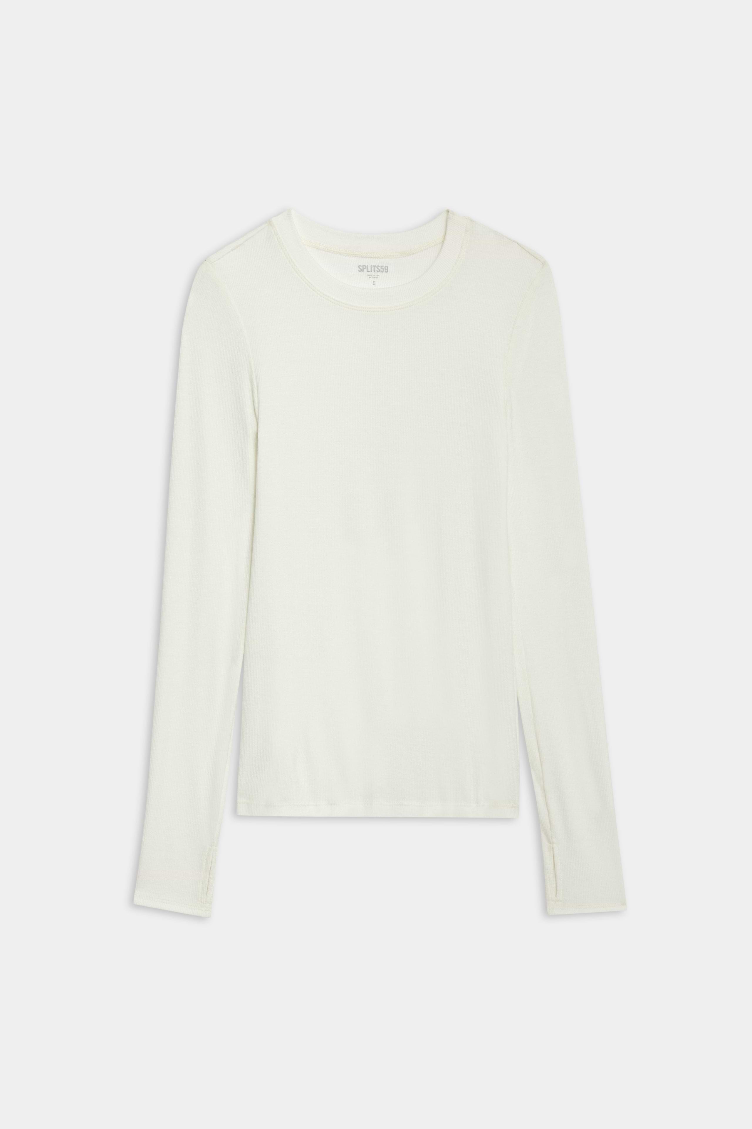 Louise Rib Long Sleeve - White – SPLITS59