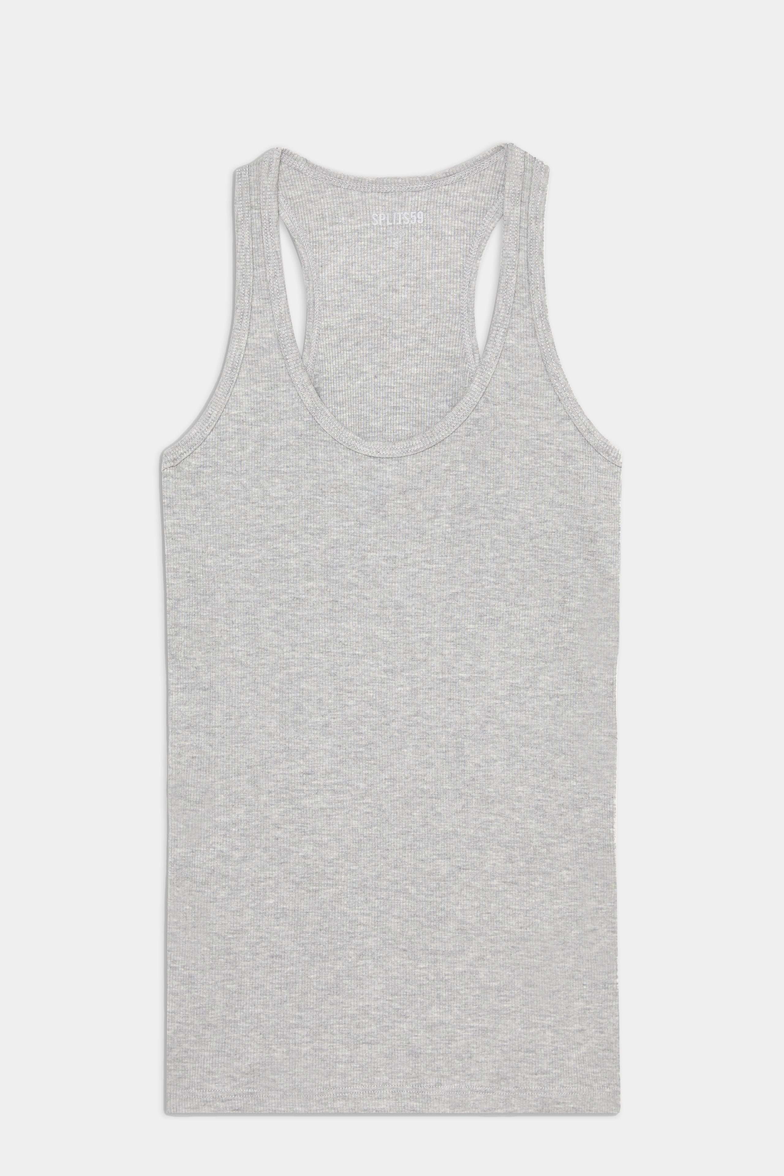 Women's Ashby Ribbed Tank in Heather Grey – SPLITS59